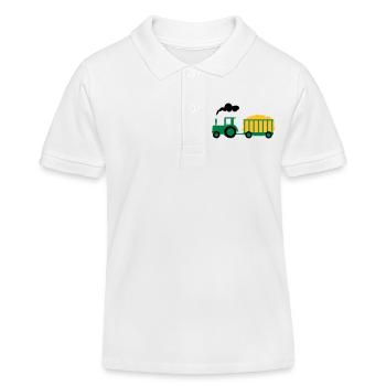traktor kind geschenk - Kinder Organic Poloshirt Mini Sprinter von Stanley/Stella - Weiß - Vorne