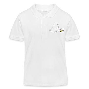 Flotte Biene - Kinder Organic Poloshirt Mini Sprinter von Stanley/Stella - Weiß - Vorne