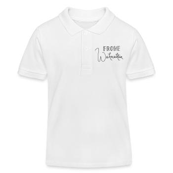 Frohe Weihnachten - Kinder Organic Poloshirt Mini Sprinter von Stanley/Stella - Weiß - Vorne