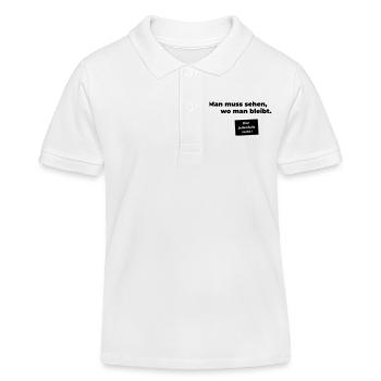 sehen wo man bleibt - Kinder Organic Poloshirt Mini Sprinter von Stanley/Stella - Weiß - Vorne