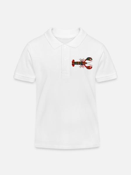 Tartan-Hummer | Pyrenäen-Linie Labor - Kinder Organic Poloshirt Mini Sprinter von Stanley/Stella - Weiß