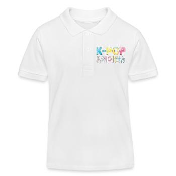 K Pop Hangul Coréen Cœur de doigt - Polo enfant bio Stanley/Stella - blanc - Devant