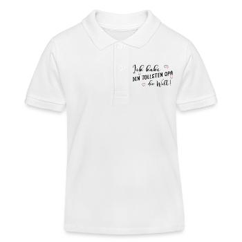 Komplimente Opa - Kinder Organic Poloshirt Mini Sprinter von Stanley/Stella - Weiß - Vorne