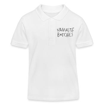 Namasté Black - Kids Organic Polo Shirt by Stanley/Stella - white - Front