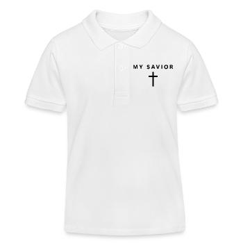 Mon Sauveur : Foi minimaliste Jésus Cooler - Polo enfant bio Stanley/Stella - blanc - Devant