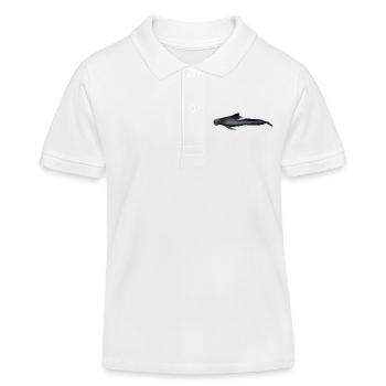 Grindwal - Grindwal - globicéphale noir - Kinder Organic Poloshirt Mini Sprinter von Stanley/Stella - Weiß - Vorne