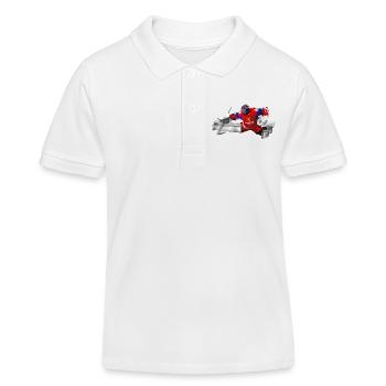 Gardien de but de hockey sur glace - Polo enfant bio Stanley/Stella - blanc - Devant