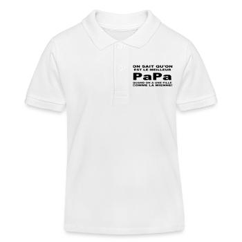 Meilleur papa - Polo enfant bio Stanley/Stella - blanc - Devant