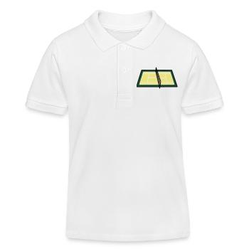 Tennisplatz Court Netz Geometrisch - Kinder Organic Poloshirt Mini Sprinter von Stanley/Stella - Weiß - Vorne