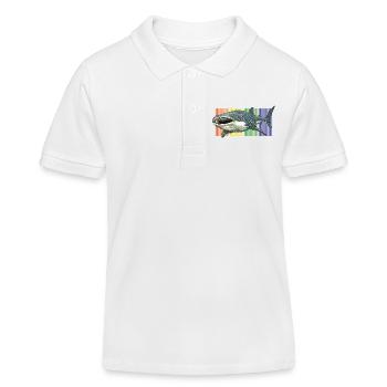 Whale Shark Rhincodon typus - Kids Organic Polo Shirt by Stanley/Stella - white - Front