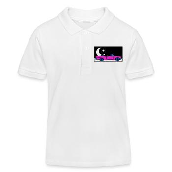 Retro 80s Convertible Graphic - Kids Organic Polo Shirt by Stanley/Stella - white - Front