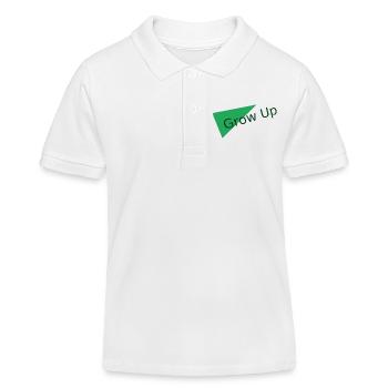 Motif du triangle vert grandissant - Polo enfant bio Stanley/Stella - blanc - Devant