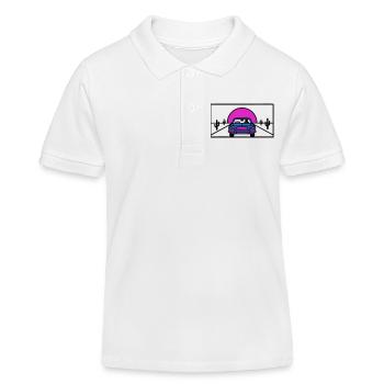 Wueste Highway Auto Logo - Kinder Organic Poloshirt Mini Sprinter von Stanley/Stella - Weiß - Vorne