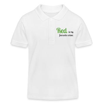 Rot - Kinder Organic Poloshirt Mini Sprinter von Stanley/Stella - Weiß - Vorne