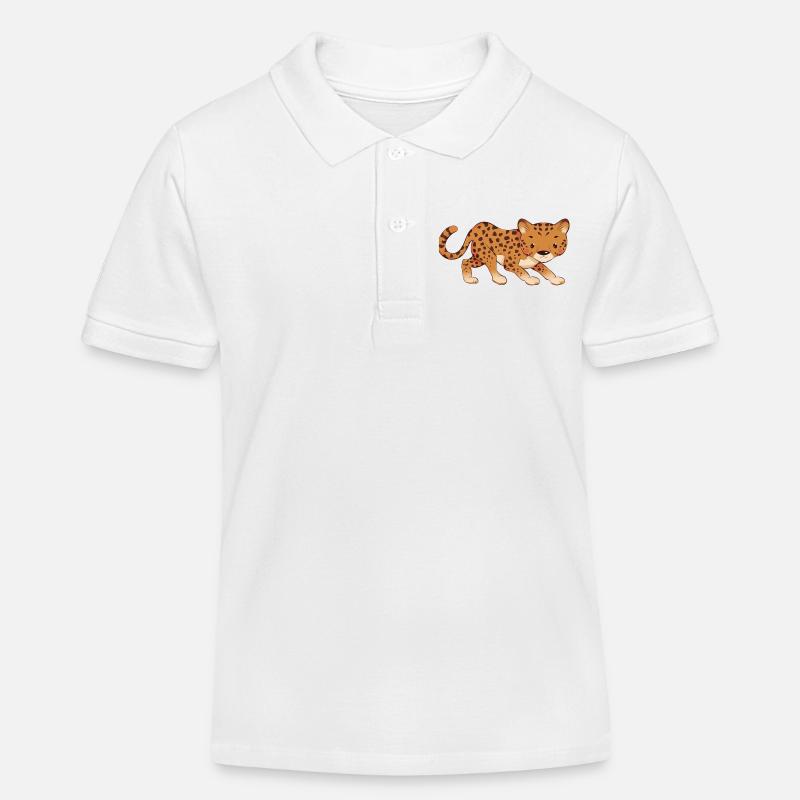 Léopard - Polo enfant bio Stanley/Stella - blanc