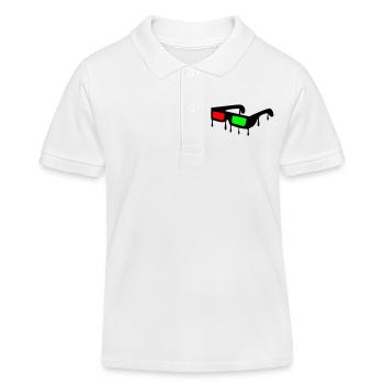3d_brille2 - Kinder Organic Poloshirt Mini Sprinter von Stanley/Stella - Weiß - Vorne