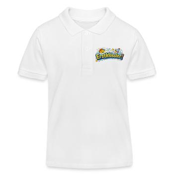 Erstklässler T-Shirt Einschulung Schule - Kinder Organic Poloshirt Mini Sprinter von Stanley/Stella - Weiß - Vorne