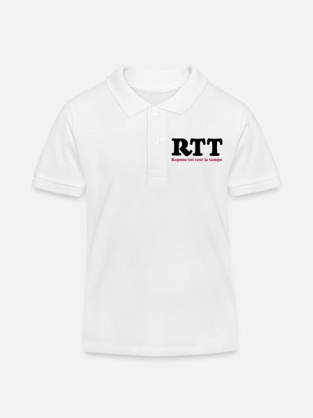 RTT - Rest die ganze Zeit - Kinder Organic Poloshirt Mini Sprinter von Stanley/Stella - Weiß