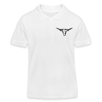 texas longhorn exit-shirt - Kids Organic Polo Shirt by Stanley/Stella - white - Front