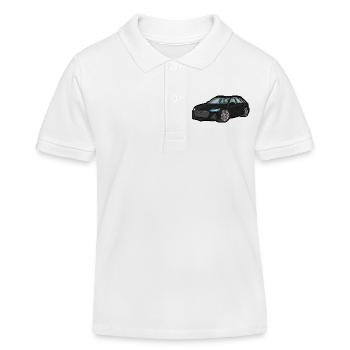 Black sports suit with blue light - Kids Organic Polo Shirt by Stanley/Stella - white - Front