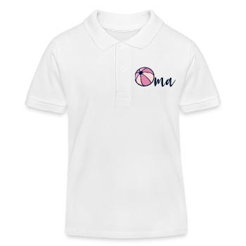 Wasserball Oma - Kinder Organic Poloshirt Mini Sprinter von Stanley/Stella - Weiß - Vorne