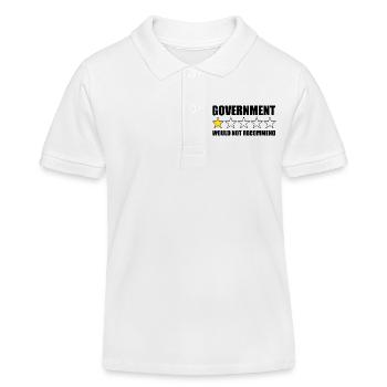Die Regierung würde es nicht empfehlen. Anti-Regie - Kinder Organic Poloshirt Mini Sprinter von Stanley/Stella - Weiß - Vorne