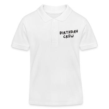 Birthday Crew - Kinder Organic Poloshirt Mini Sprinter von Stanley/Stella - Weiß - Vorne