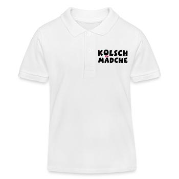 Kölsch Mädche - Ein Mädchen aus Köln - Kinder Organic Poloshirt Mini Sprinter von Stanley/Stella - Weiß - Vorne