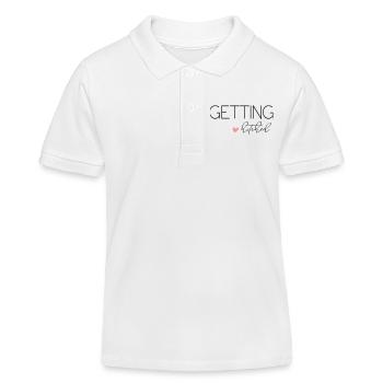 Getting Hitched! Personalisierbar - Kinder Organic Poloshirt Mini Sprinter von Stanley/Stella - Weiß - Vorne