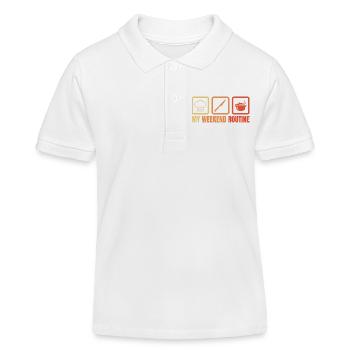 Wochenend Kochen - Kinder Organic Poloshirt Mini Sprinter von Stanley/Stella - Weiß - Vorne