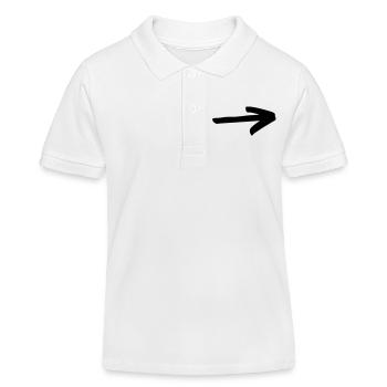 Flèche simple à concevoir soi-même - Polo enfant bio Stanley/Stella - blanc - Devant