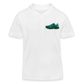 Flat Icon Sporty Sneaker - Kids Organic Polo Shirt by Stanley/Stella - white - Front