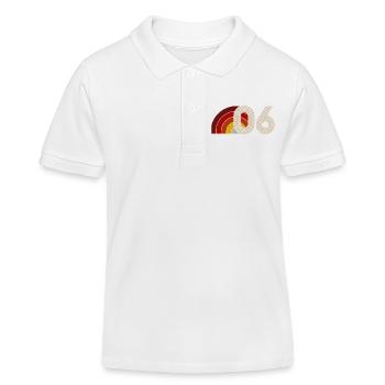 Astro Vintage 10-Jahres-Party 2016 - Kinder Organic Poloshirt Mini Sprinter von Stanley/Stella - Weiß - Vorne