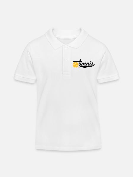 Tennis - Kinder Organic Poloshirt Mini Sprinter von Stanley/Stella - Weiß