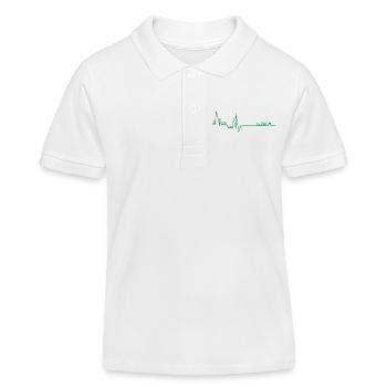 Krankenpflege-Herzschlag-T-Shirt - Kinder Organic Poloshirt Mini Sprinter von Stanley/Stella - Weiß - Vorne