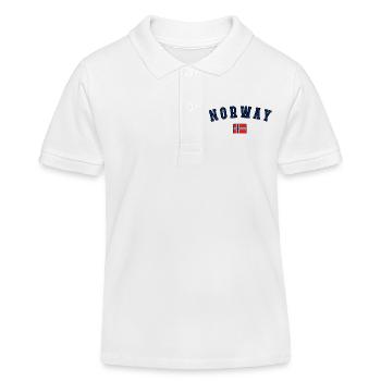 Drapeau norvégien, fierté norvégienne - Polo enfant bio Stanley/Stella - blanc - Devant