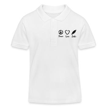 Ich liebe Backen - Kinder Organic Poloshirt Mini Sprinter von Stanley/Stella - Weiß - Vorne