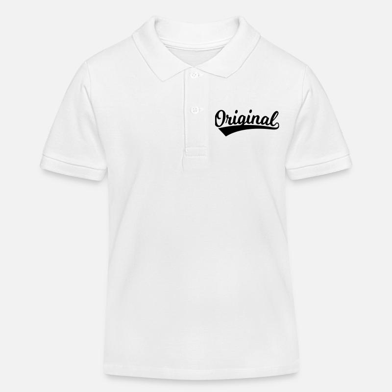 Lettrage original - Polo enfant bio Stanley/Stella - blanc