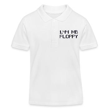 Floppy Disk 90er Jahre Speicher - Kinder Organic Poloshirt Mini Sprinter von Stanley/Stella - Weiß - Vorne