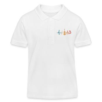 Violin Heartbeat Violin Violinist Violinist Violins - Kids Organic Polo Shirt by Stanley/Stella - white - Front