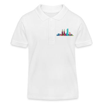 Basel City Skyline Roche Tower Moderne Kunst - Kinder Organic Poloshirt Mini Sprinter von Stanley/Stella - Weiß - Vorne