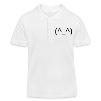 Glückliches Emoticon (^_^) Lächeln Klassiker - Kinder Organic Poloshirt Mini Sprinter von Stanley/Stella - Weiß - Vorne