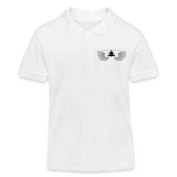 Helicopter with wings - Kids Organic Polo Shirt by Stanley/Stella - white - Front