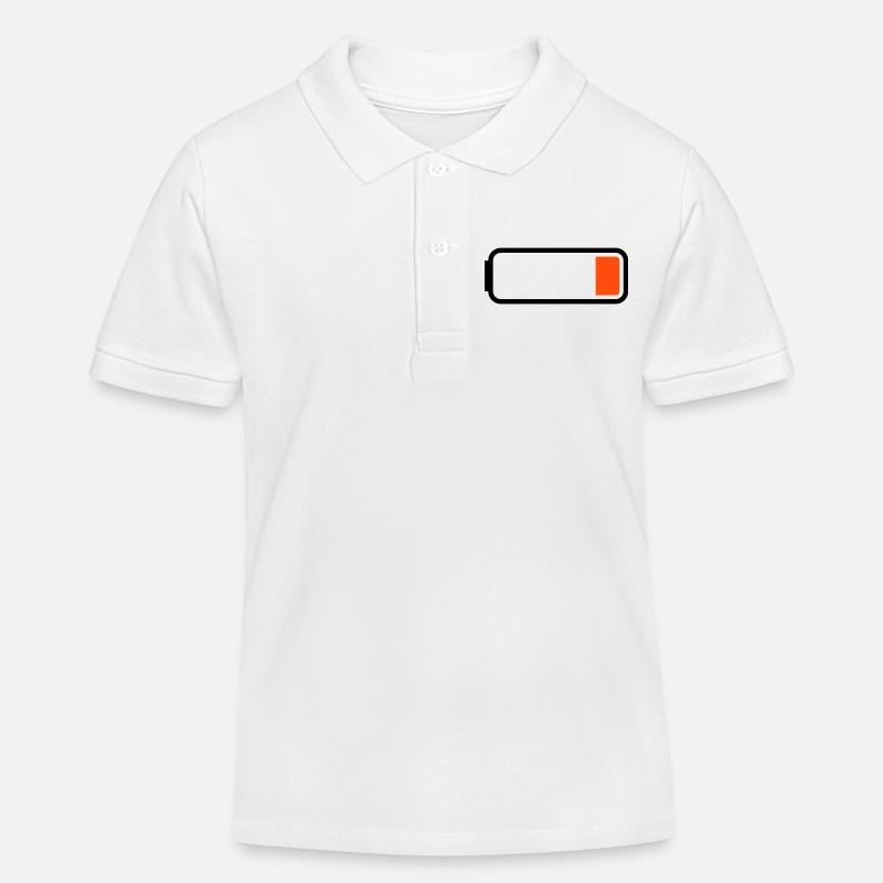 Batterie leer - Kinder Organic Poloshirt Mini Sprinter von Stanley/Stella - Weiß