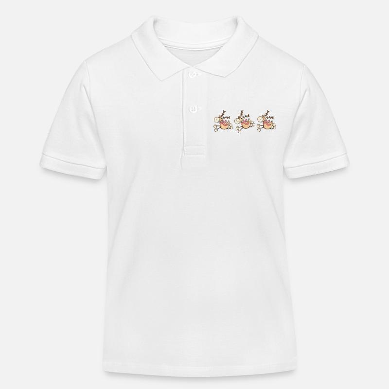 Drôle Renne - Polo enfant bio Stanley/Stella - blanc