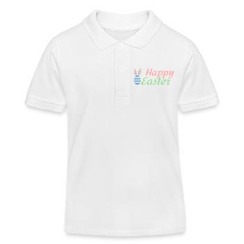 Happy Easter - Kids Organic Polo Shirt by Stanley/Stella - white - Front
