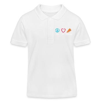 Peace Love Cheerleading - Polo enfant bio Stanley/Stella - blanc - Devant