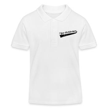 I love architecture - Kids Organic Polo Shirt by Stanley/Stella - white - Front