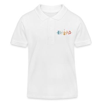 Bratsche Herzschlag Altschlüssel Viola Bratschist - Kinder Organic Poloshirt Mini Sprinter von Stanley/Stella - Weiß - Vorne
