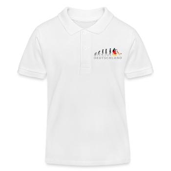 Radball, Cycleball, Hallenradsport, Evolution - Kinder Organic Poloshirt Mini Sprinter von Stanley/Stella - Weiß - Vorne